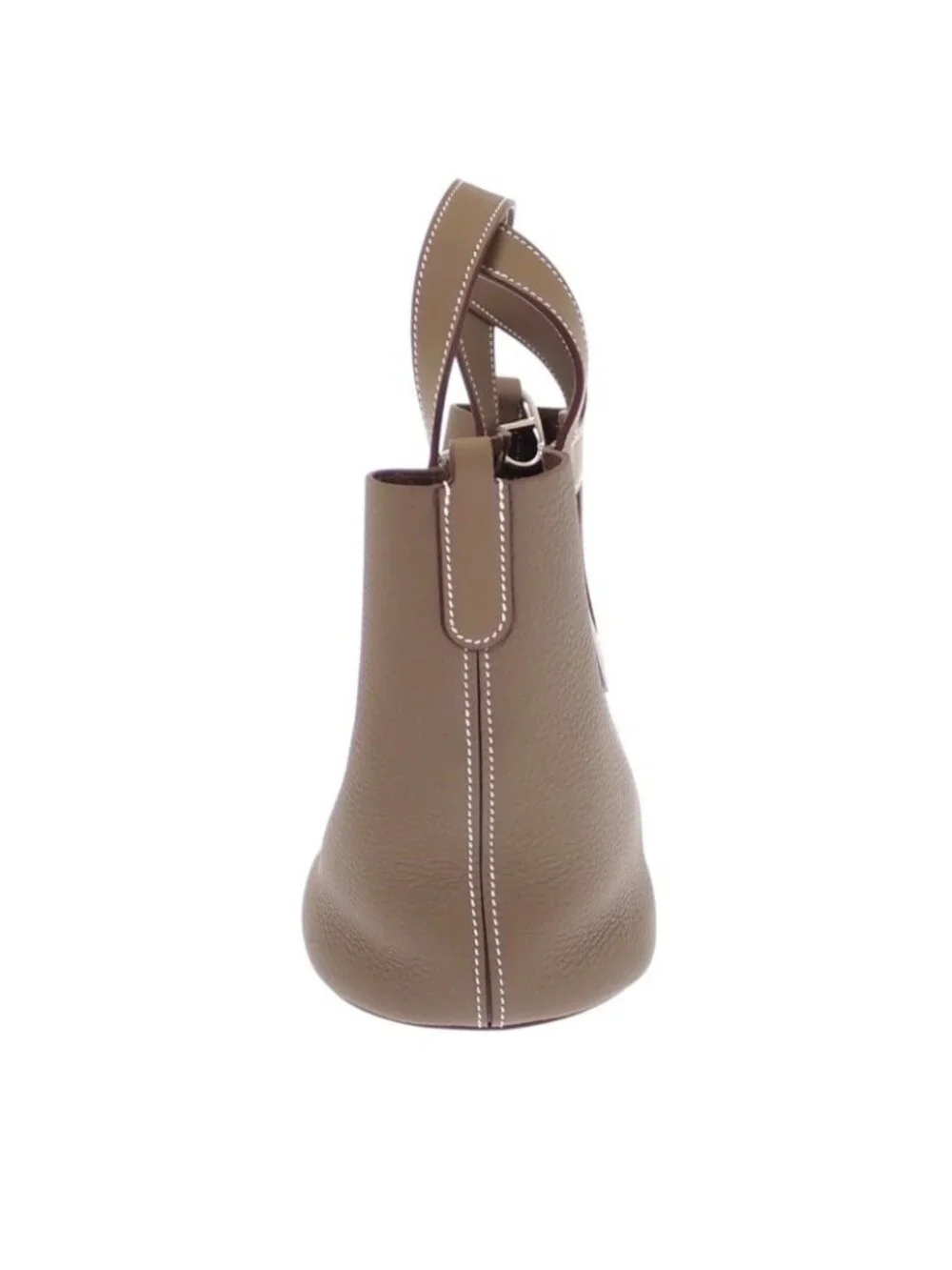 Hermes in the Loop 18 Handbag Taurillon Clemence Veau Etoupe